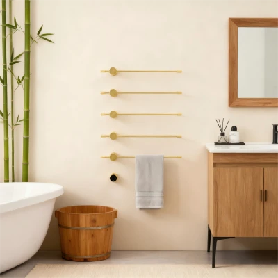 Hidden Digital Display Intelligent Carbon Fiber Heated Towel Rack best